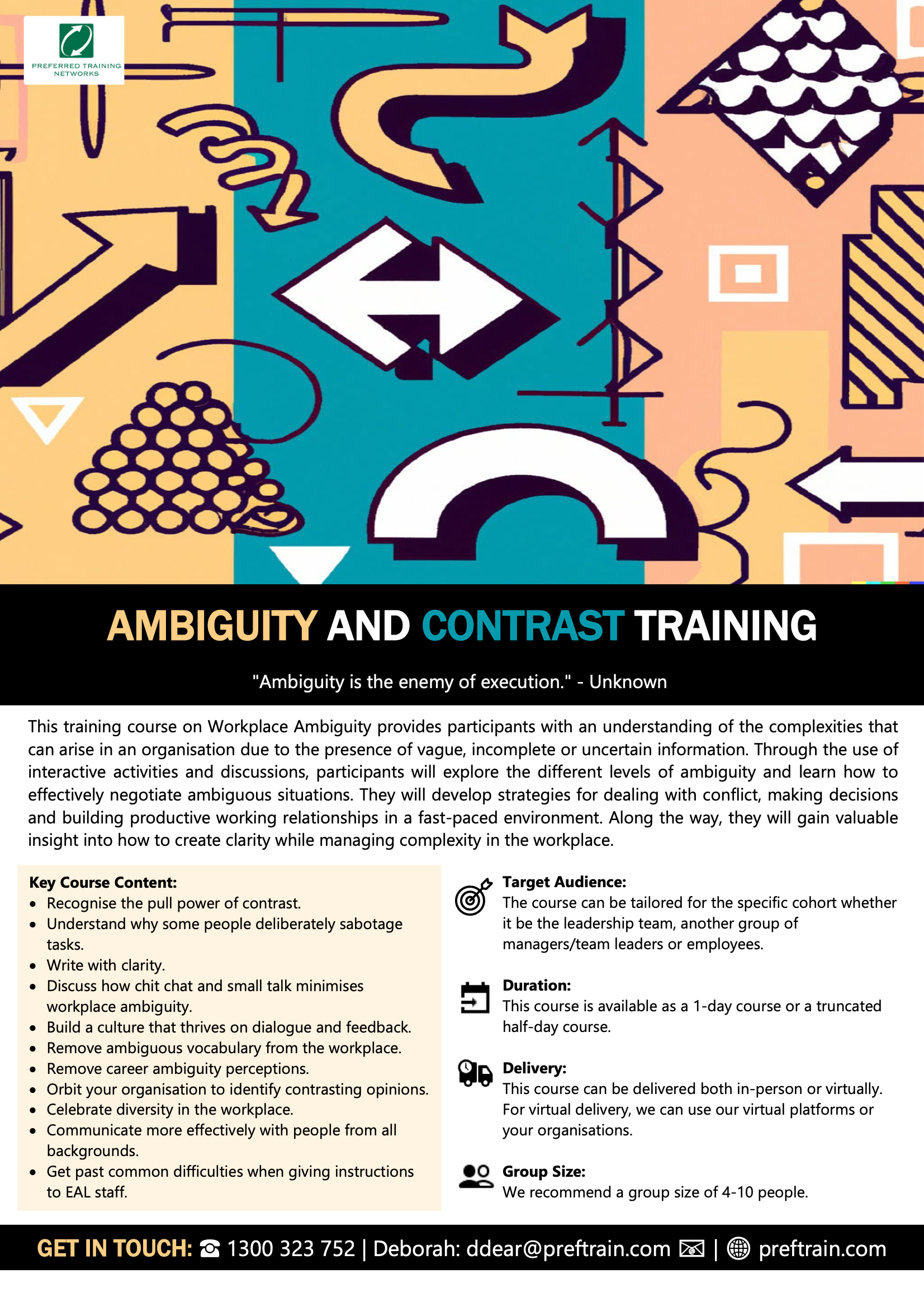 Ambiguity and Contrast Training