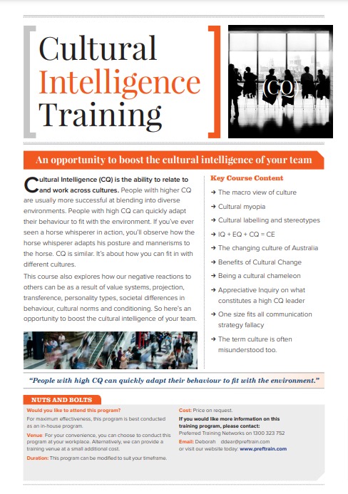 Cultural Intelligence Training