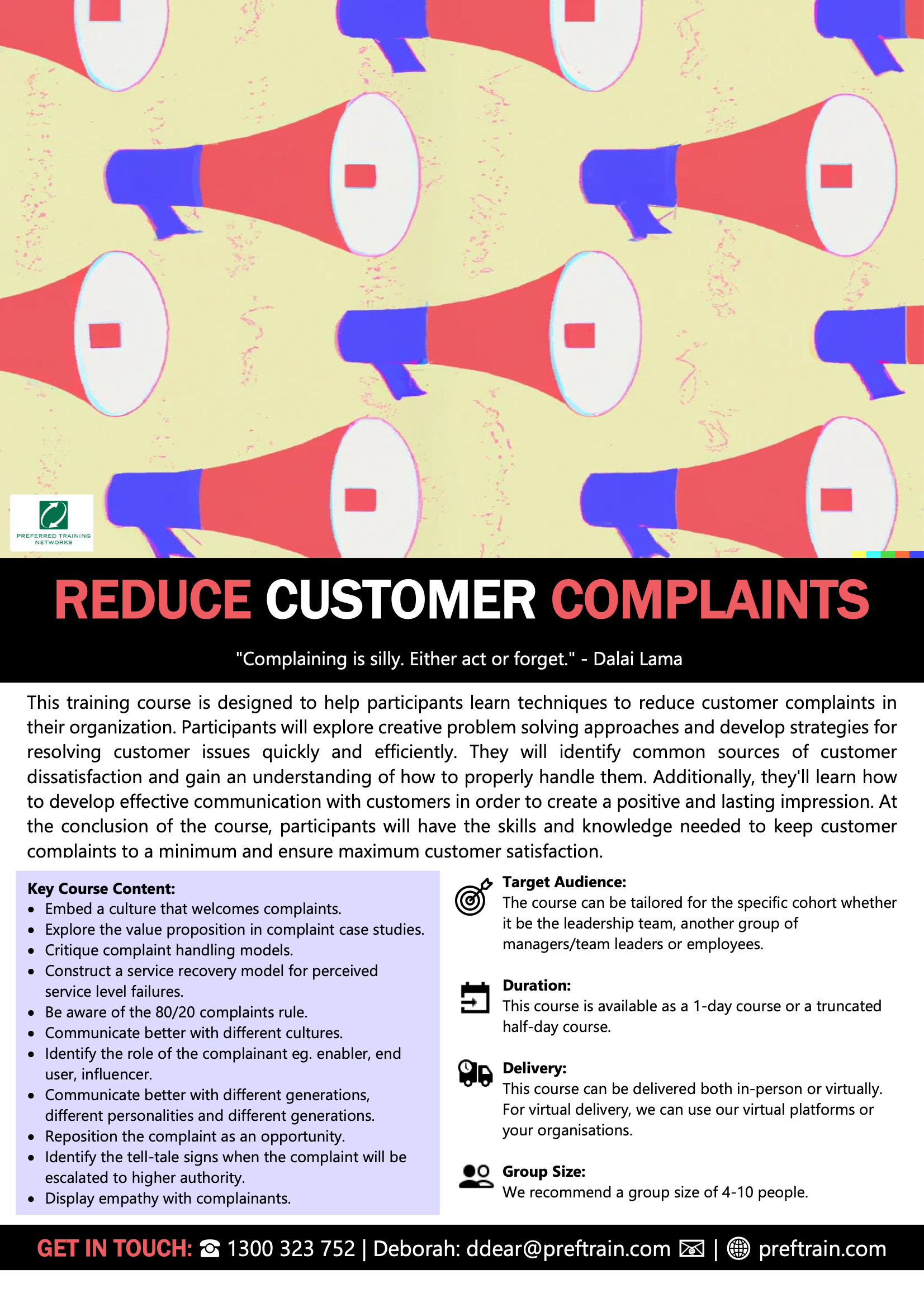 Reduce Customer Complaints