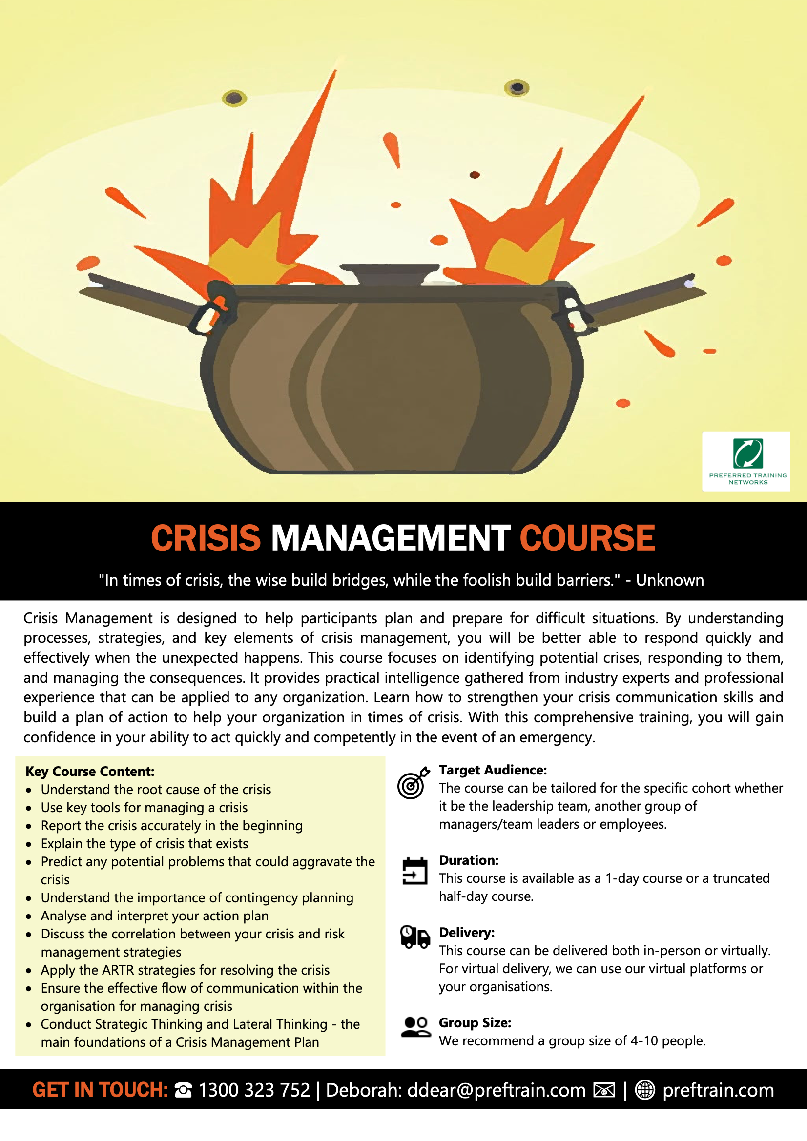 crisis management training courses