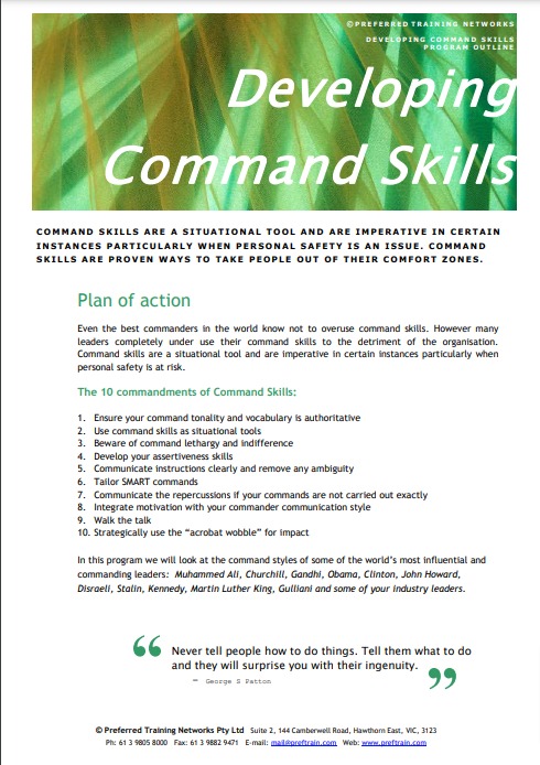 Command Skills Course