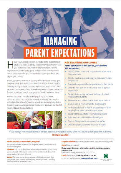 Managing Parent Expectations