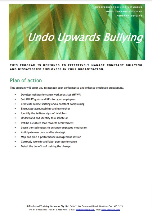 Undo Upwards Bullying