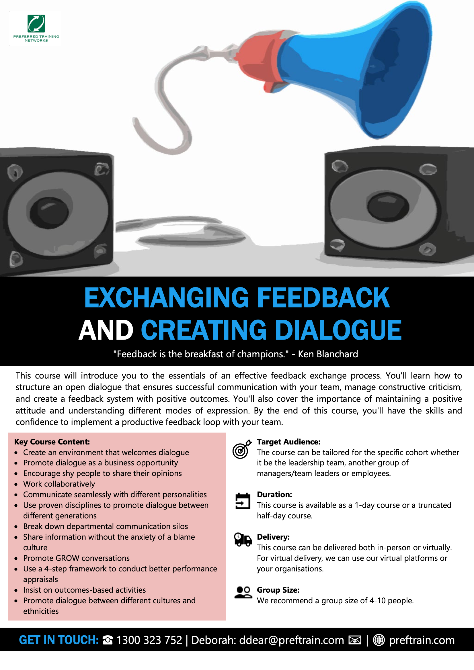 Exchanging feedback and creating dialogue