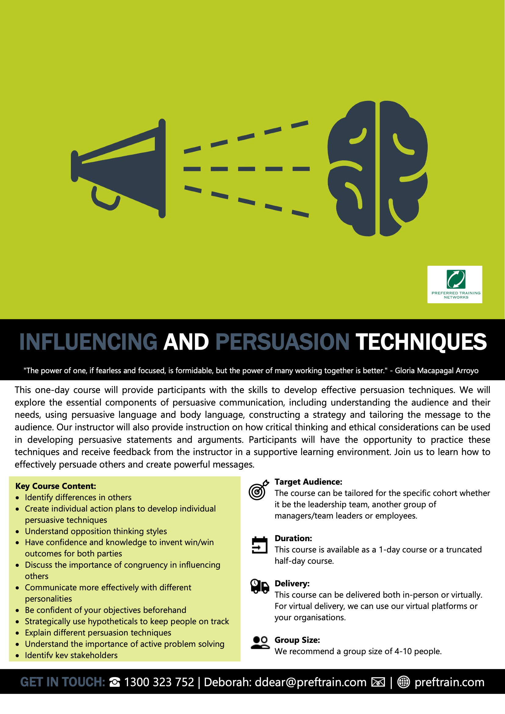 INFLUENCING AND PERSUASION TECHNIQUES
