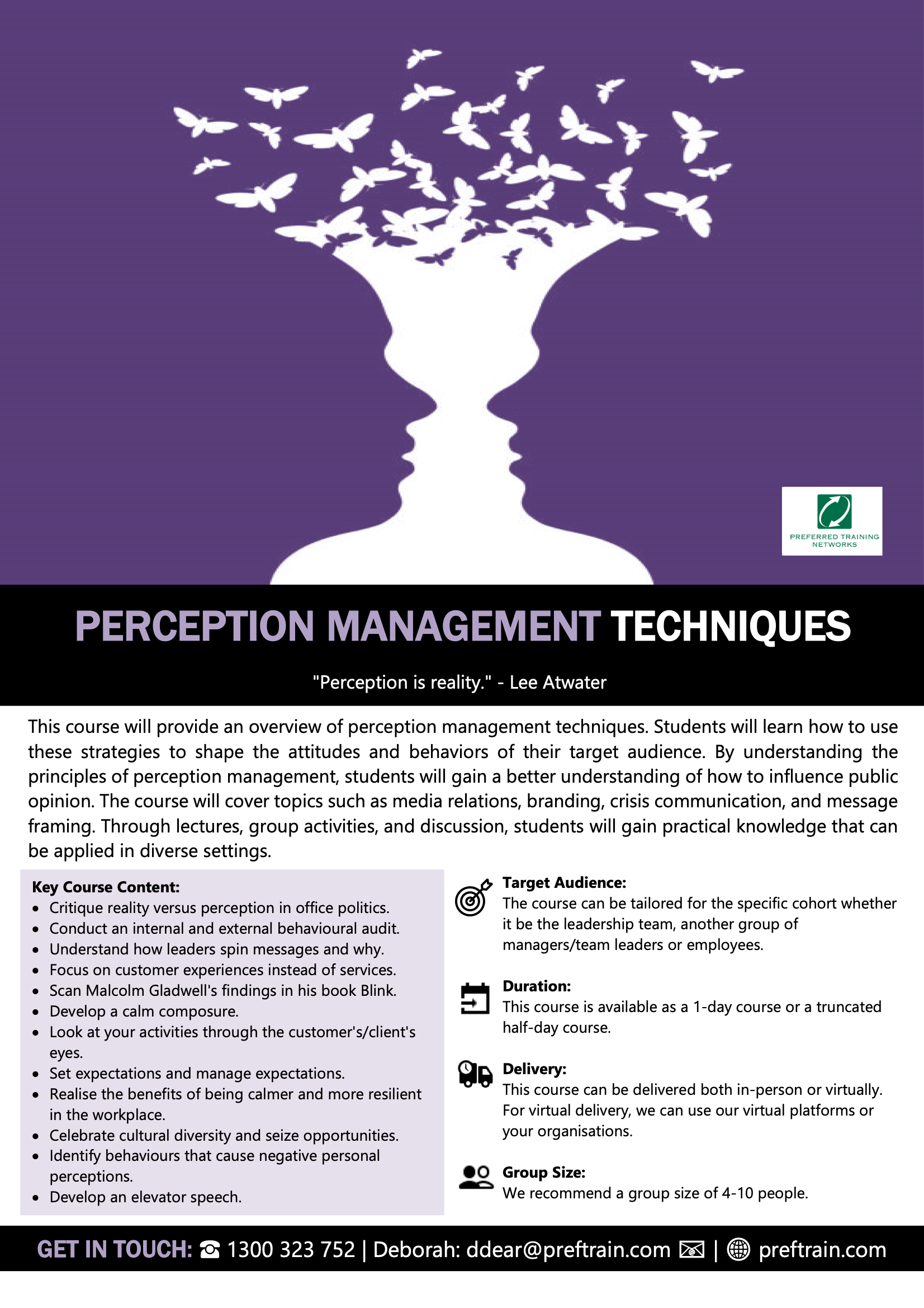 Perception Management Techniques