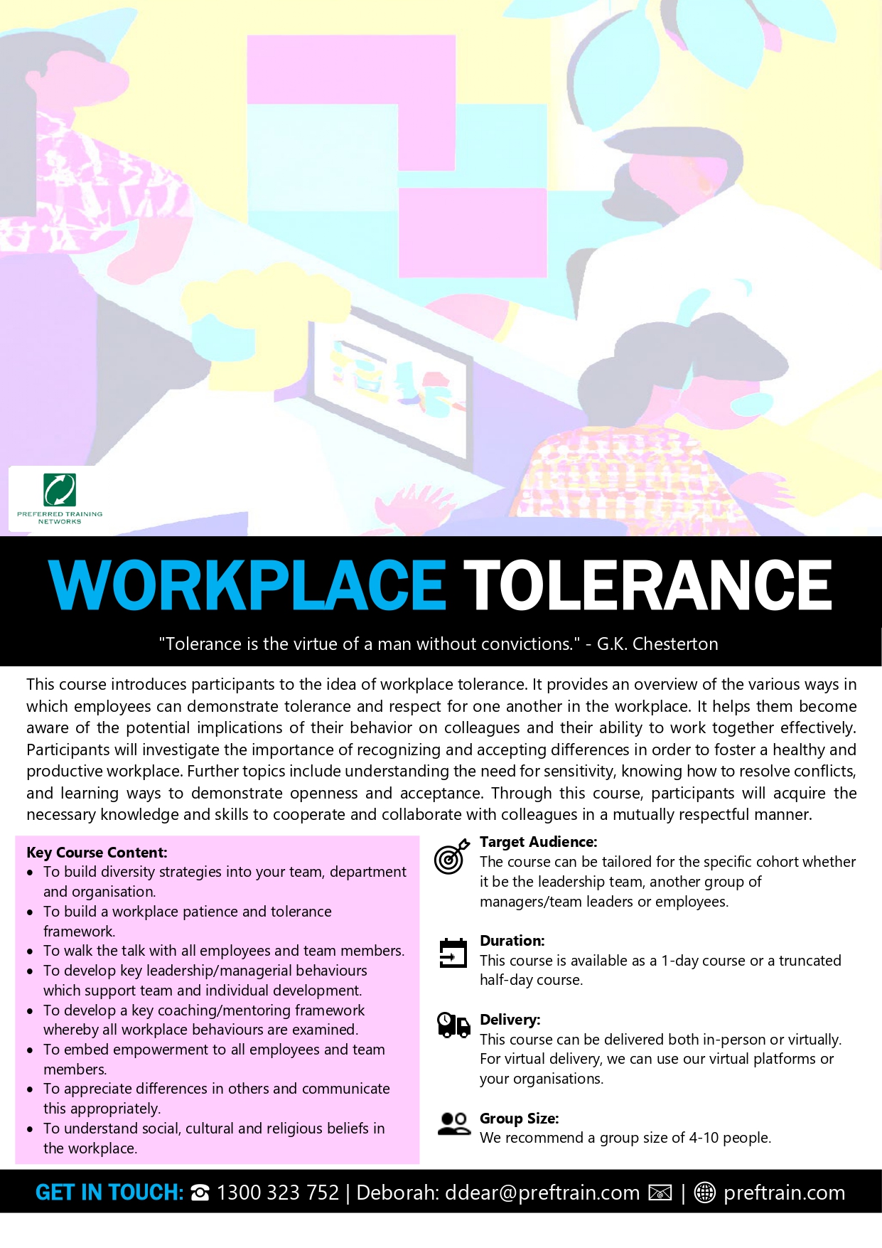 Workplace Tolerance Training Course