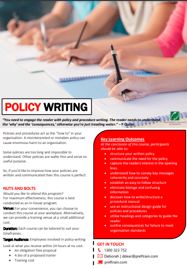 Policy Writing