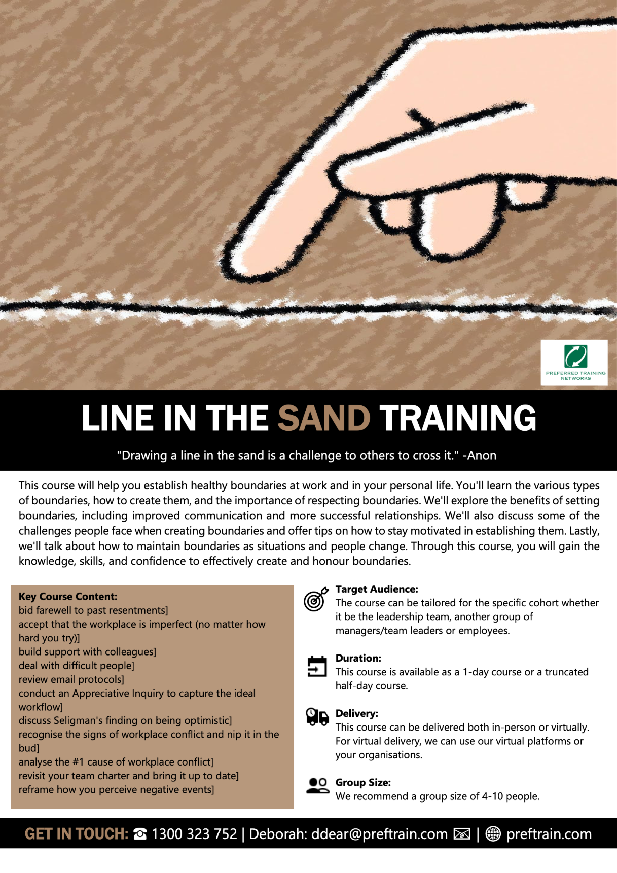 Line in the Sand Training