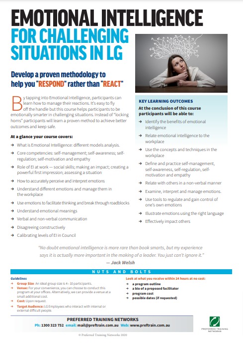 Emotional Intelligence for Challenging Situations in LG