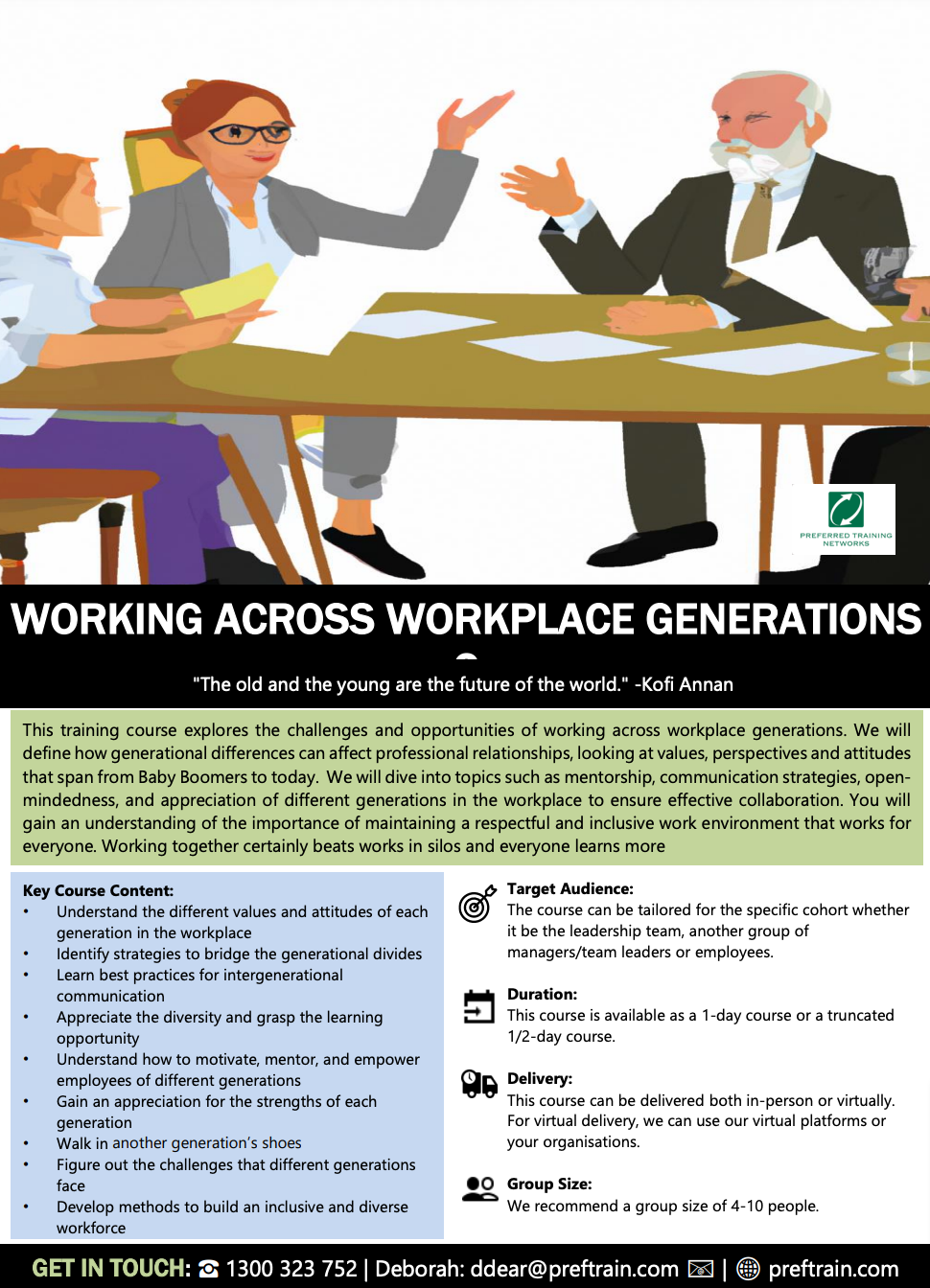 WORKING ACROSS WORKPLACE GENERATIONS