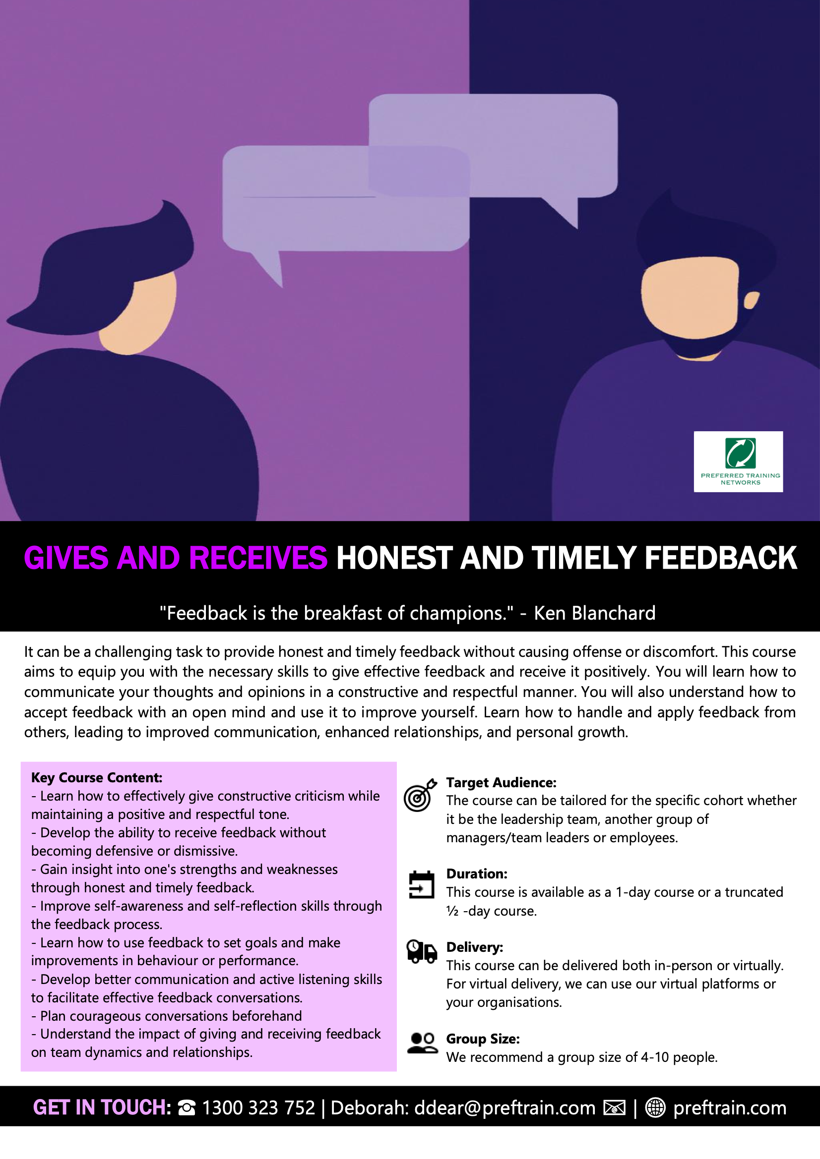 Gives and Receives Honest and Timely Feedback