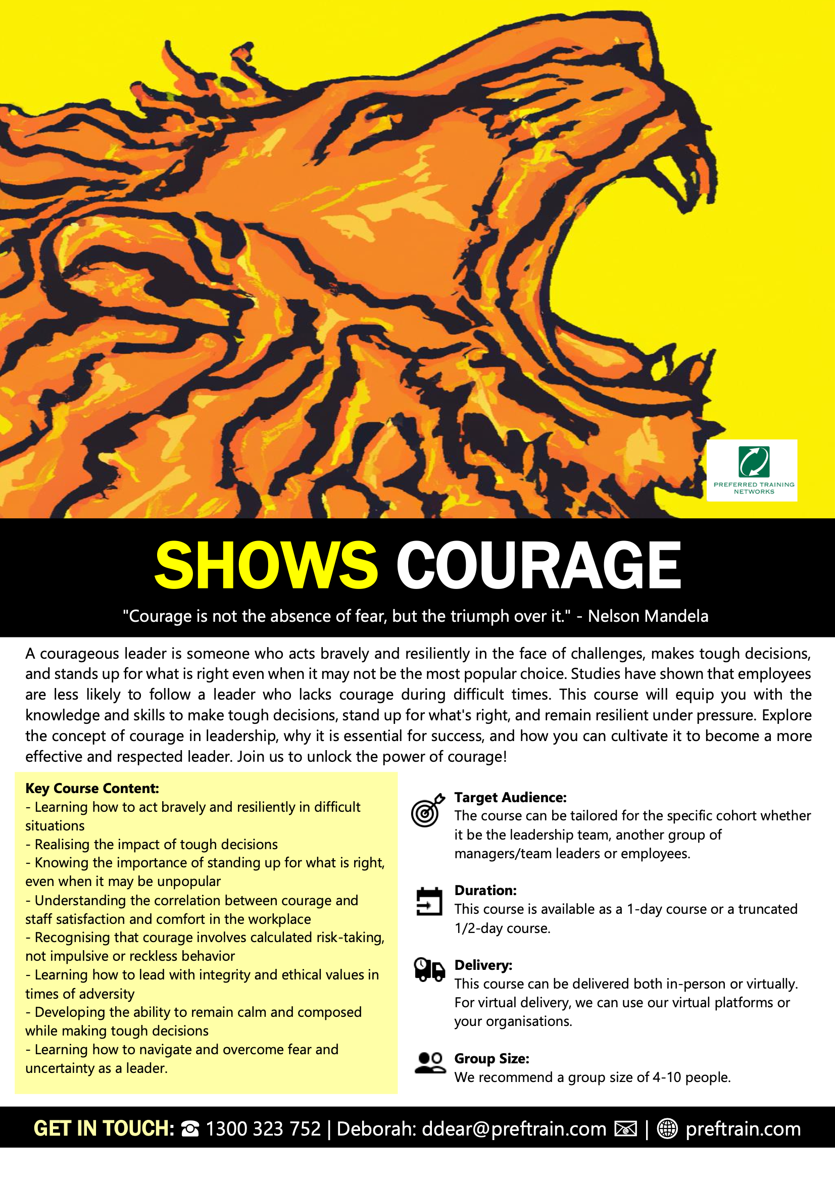 Shows Courage