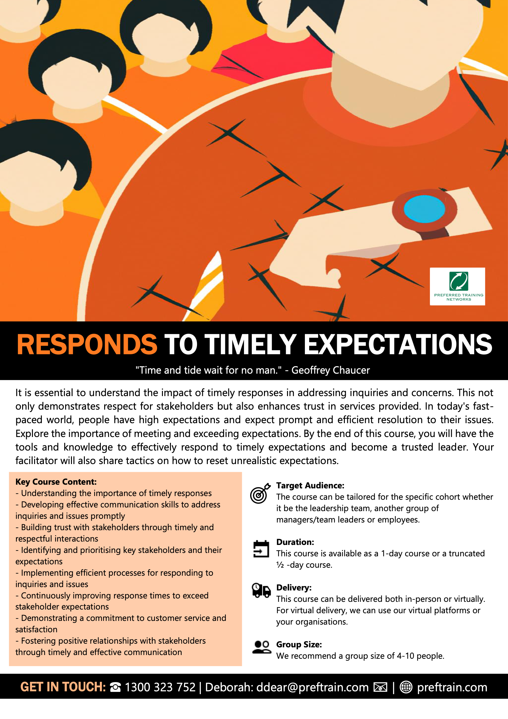 Responds to Timely Expectations