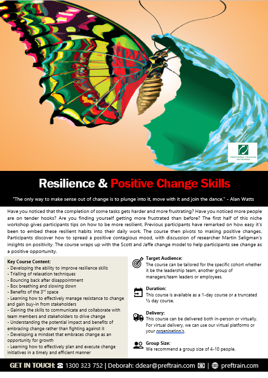 Resilience and Positive Change Skills