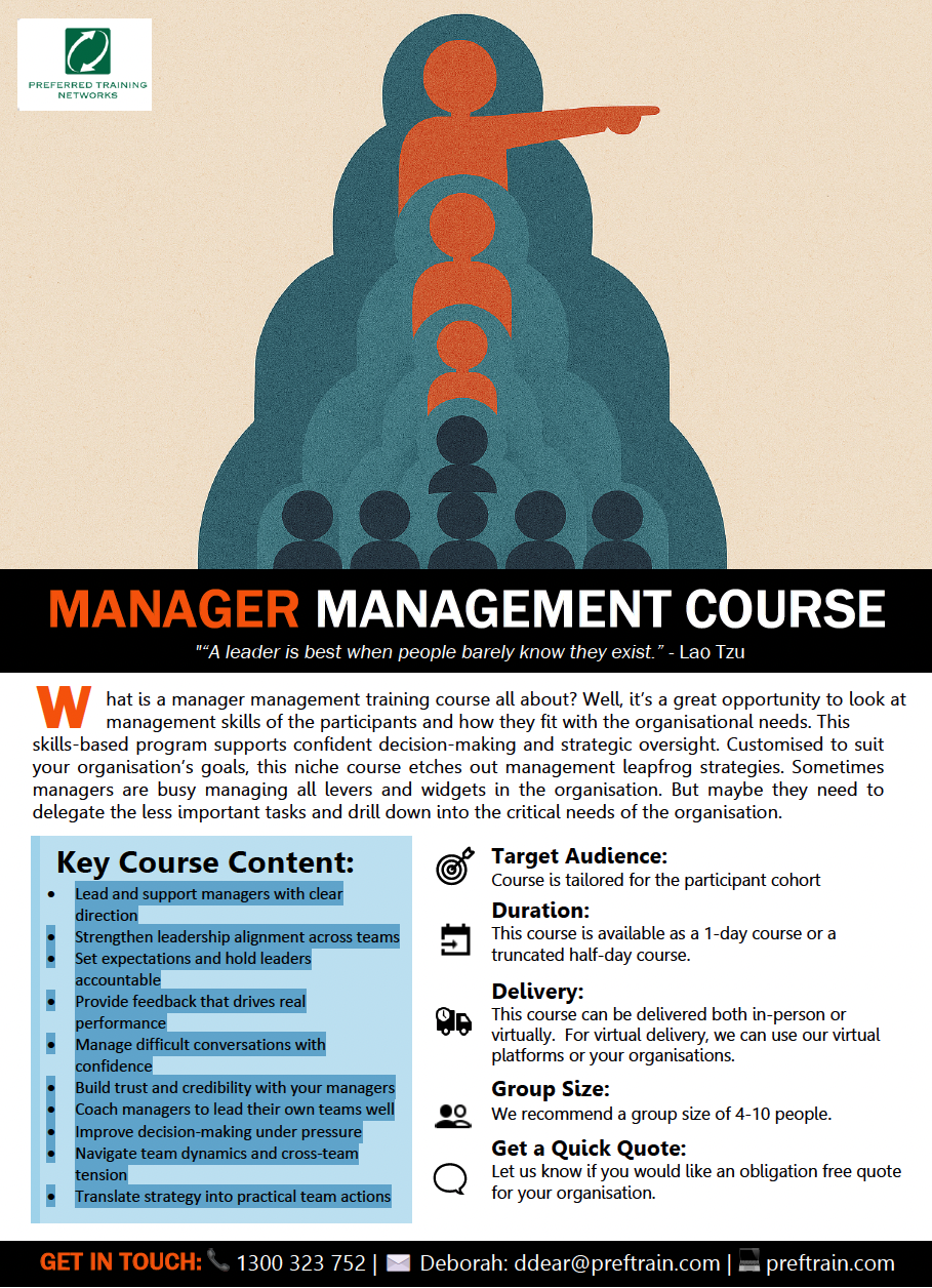 Manager Management Course